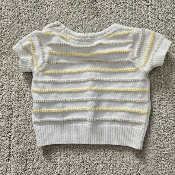 3/$15 Janie and Jack Crocheted White Baby Sweater Size 3-6 months - Picture 4 of 4